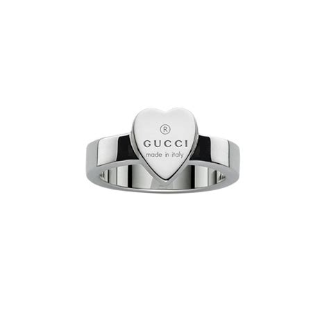 Gucci Anello Trademark In Argento Sterling 